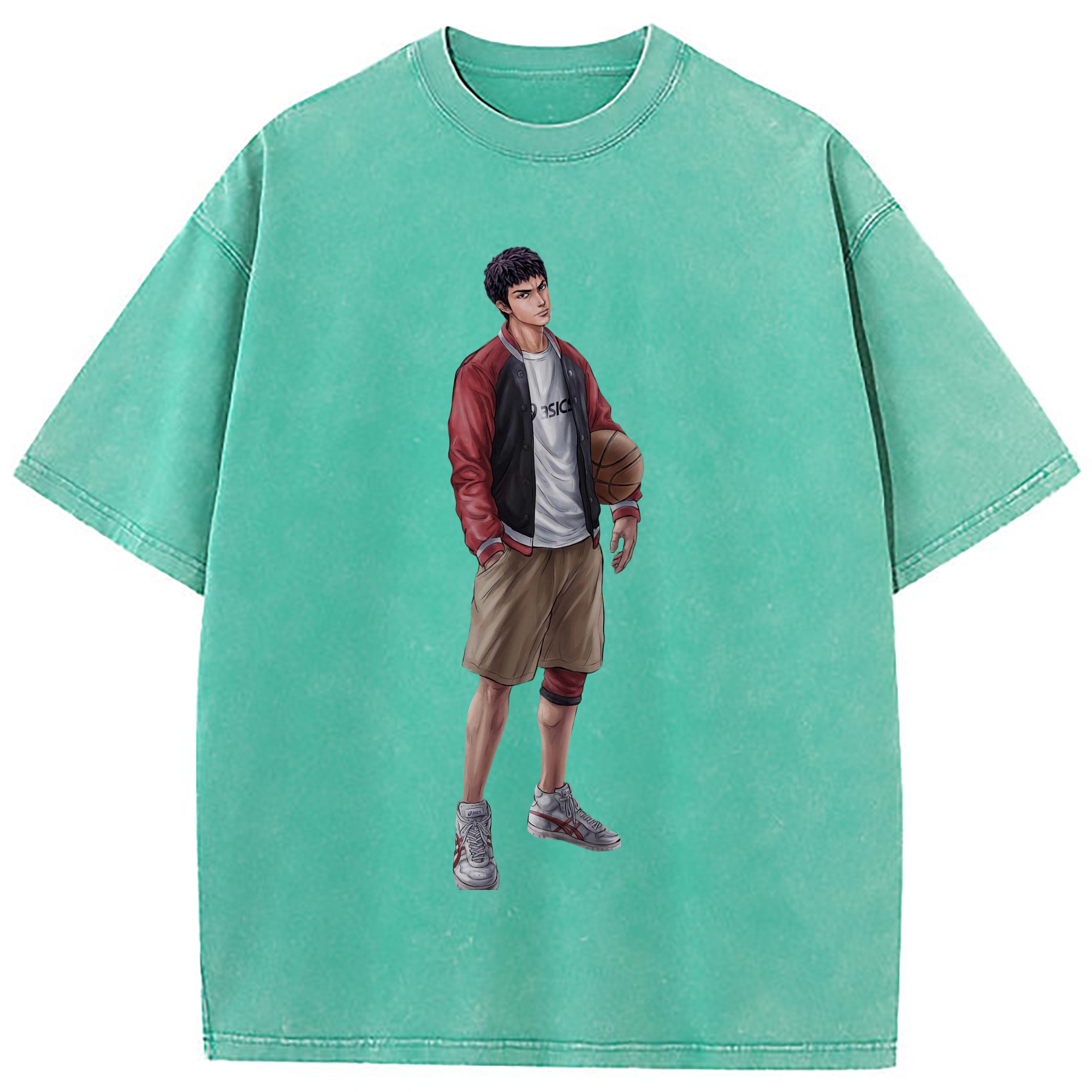 （画像用） SLAM DUNK／スラムダンク 綿100% ヴィンテージ風 半袖Tシャツ（フロントプリント）